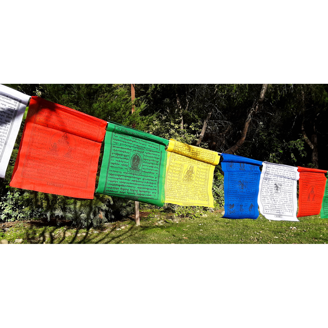 Multi Deity  Prayer Flag,  8"x10"