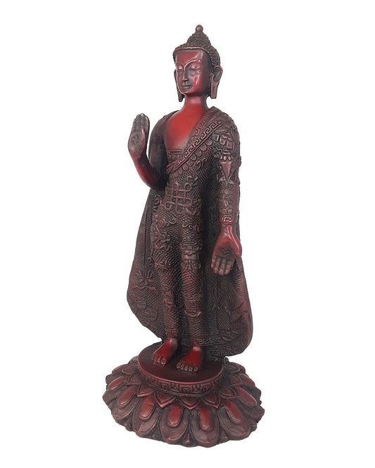 Standing Buddha Resin Statue 11.5"