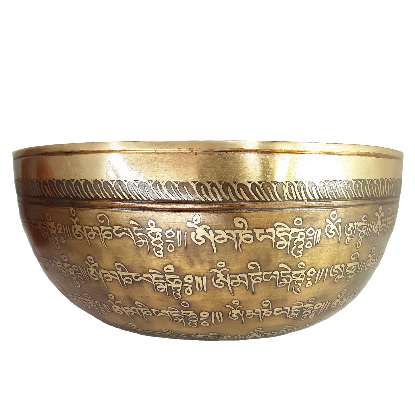 Singing Bowl Mani Mantra Lotus, 8.85"