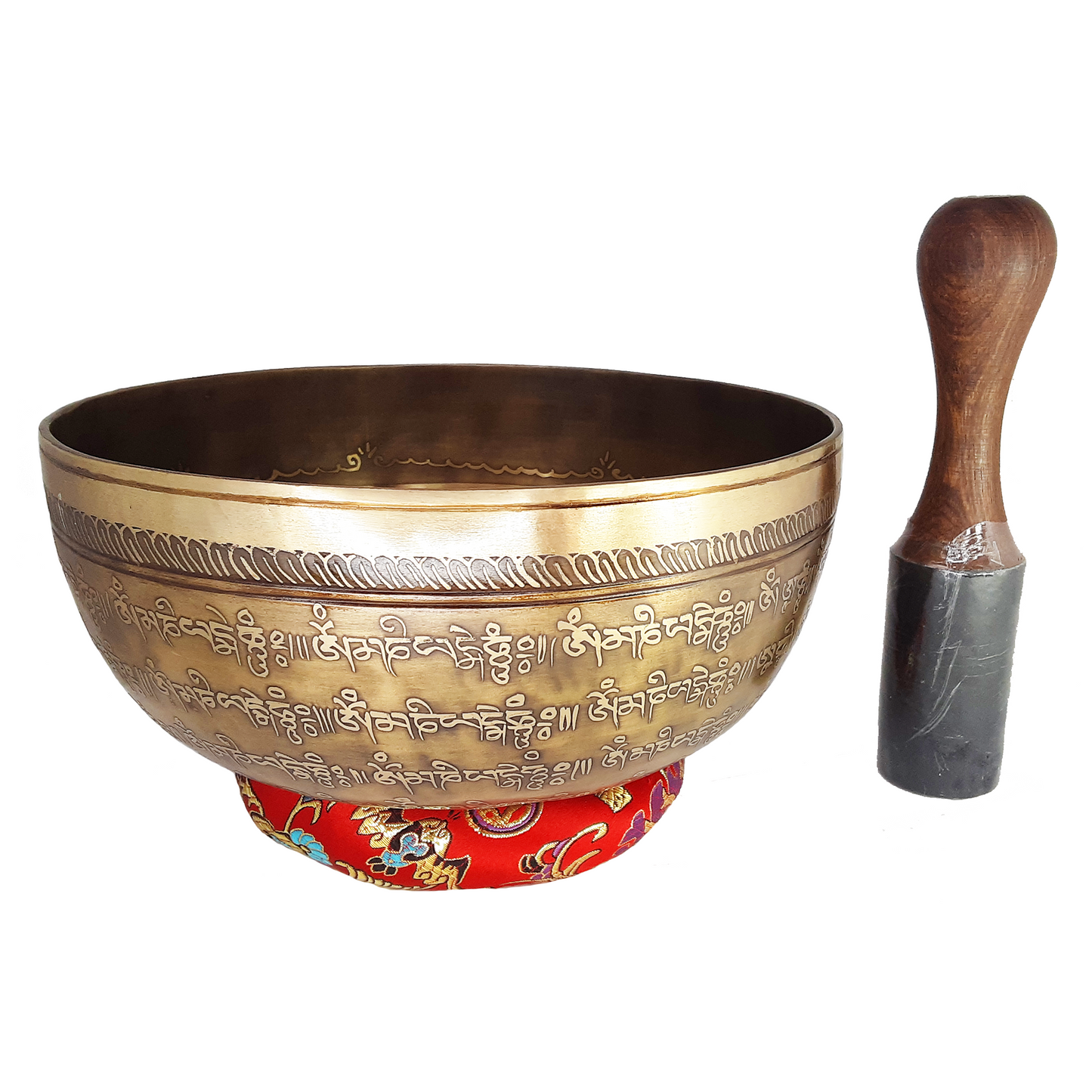 Singing Bowl Mani Mantra Lotus, 8.85"