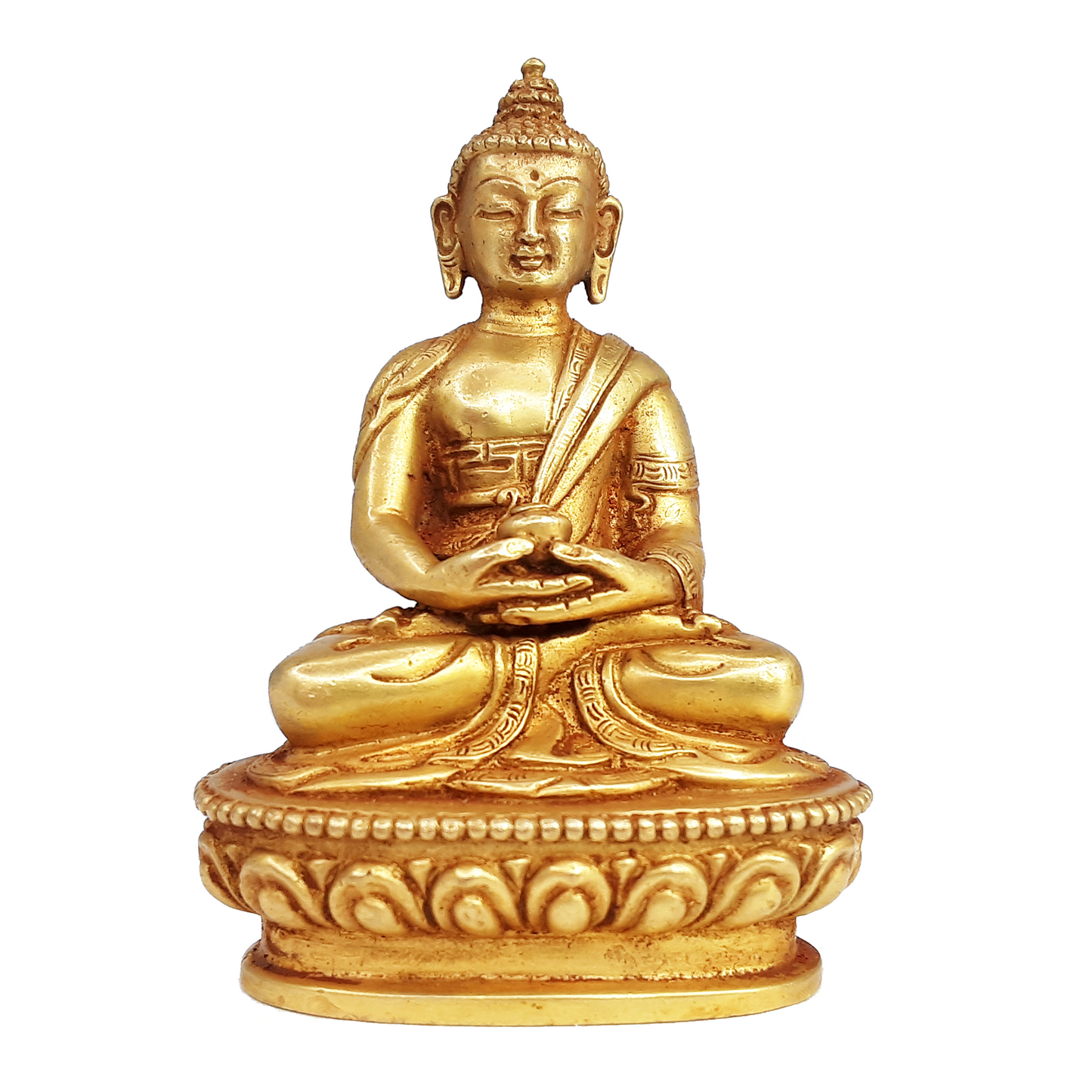 Amitabha Statue Gold Gilded 3.25"