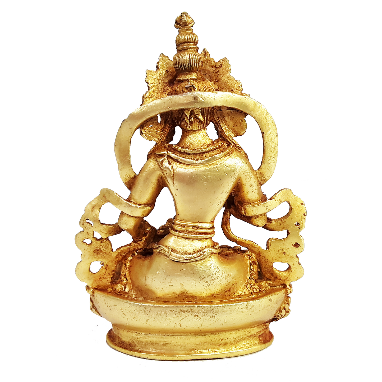 Vajrasattva Gold Gilded Statue 3.5"