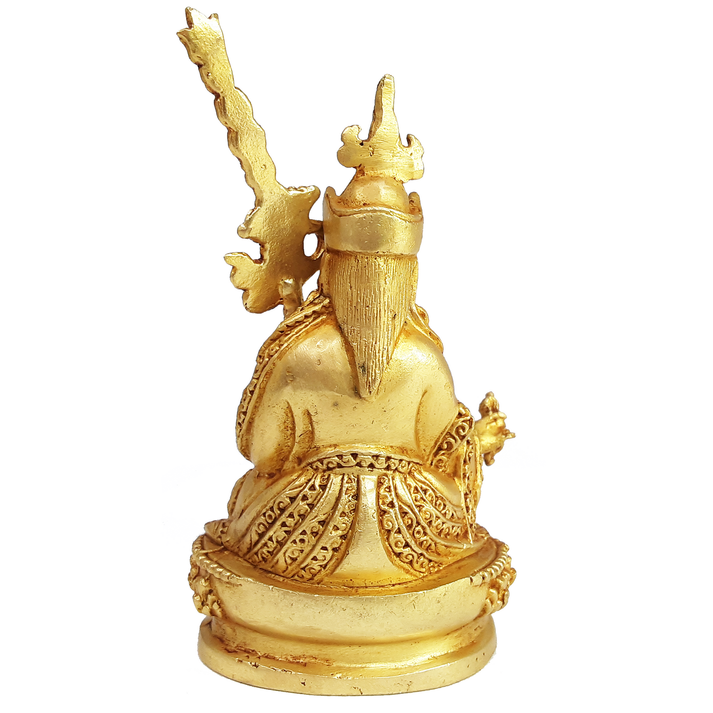 Guru Rinpoche Gold Gilded Statue 3.5"