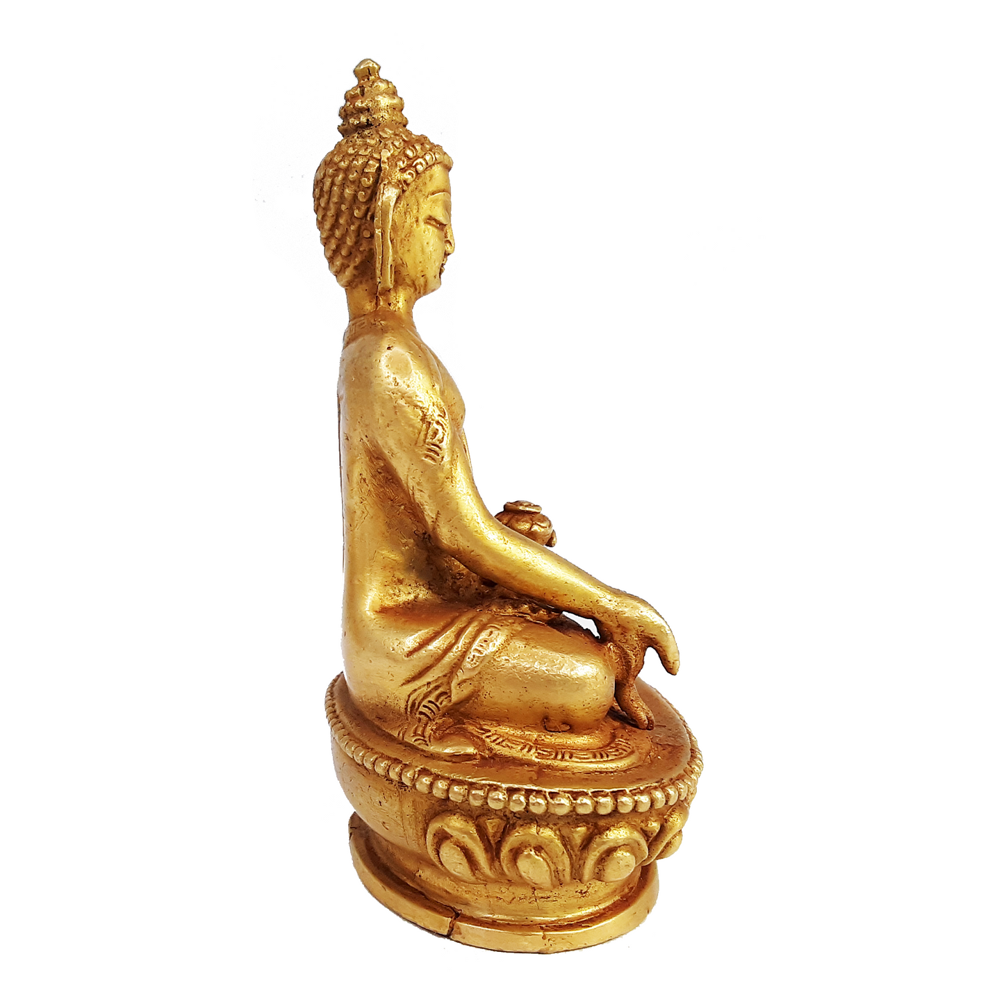 Ratnasambhava Statue Gold Gilded 3.25"