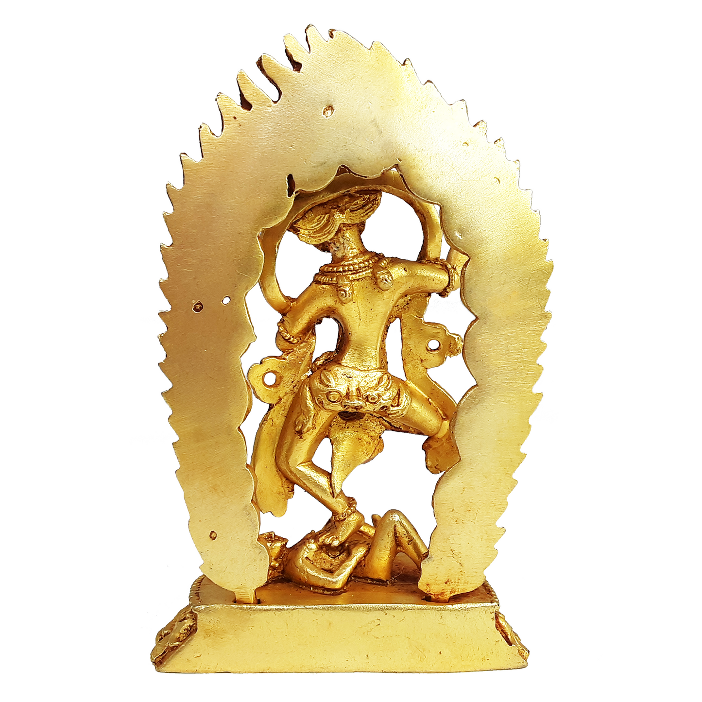 Lion-Faced Dakini Statue Gold Gilded 3.75"