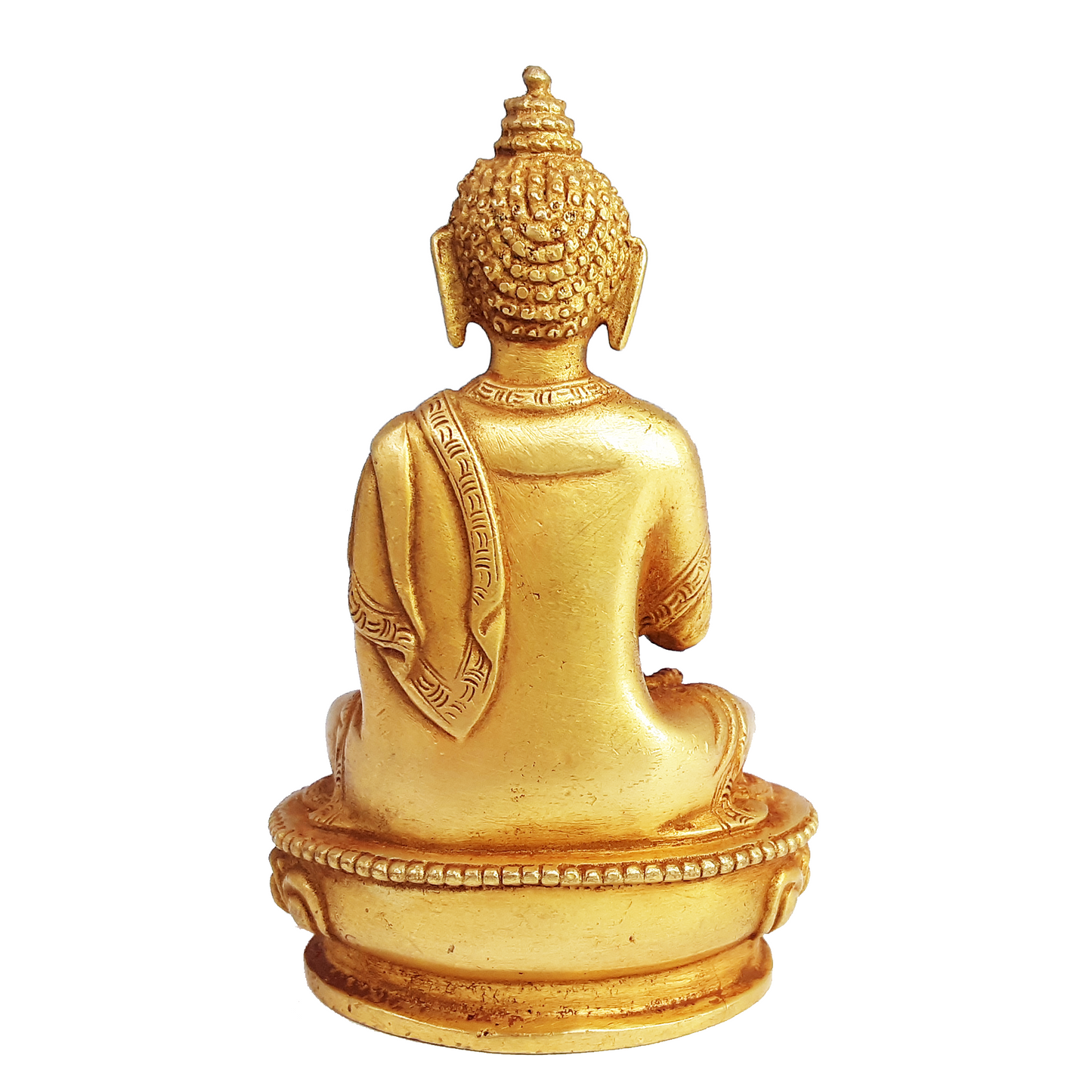 Amoghasiddhi Statue Gold Gilded 3.25"