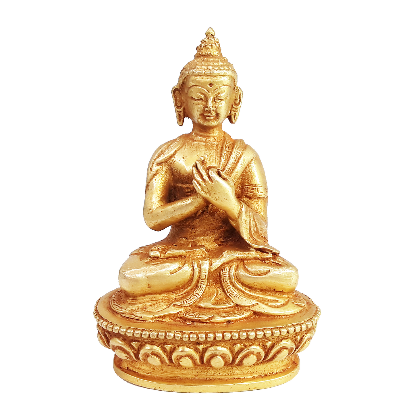 Vairocana Statue Gold Gilded 3.25"