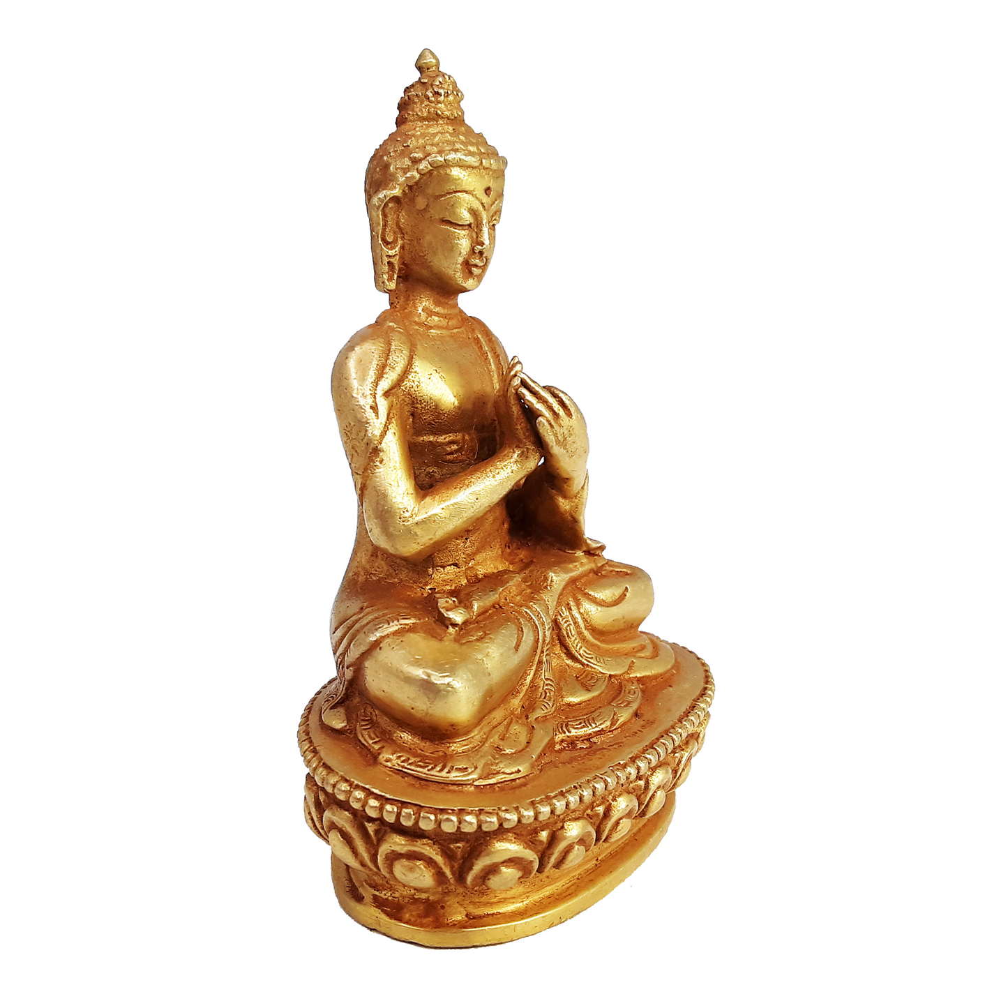 Vairocana Statue Gold Gilded 3.25"