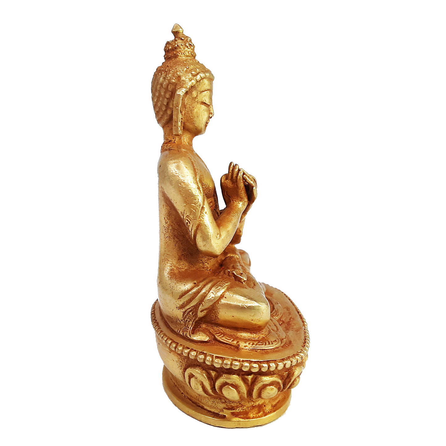 Vairocana Statue Gold Gilded 3.25"