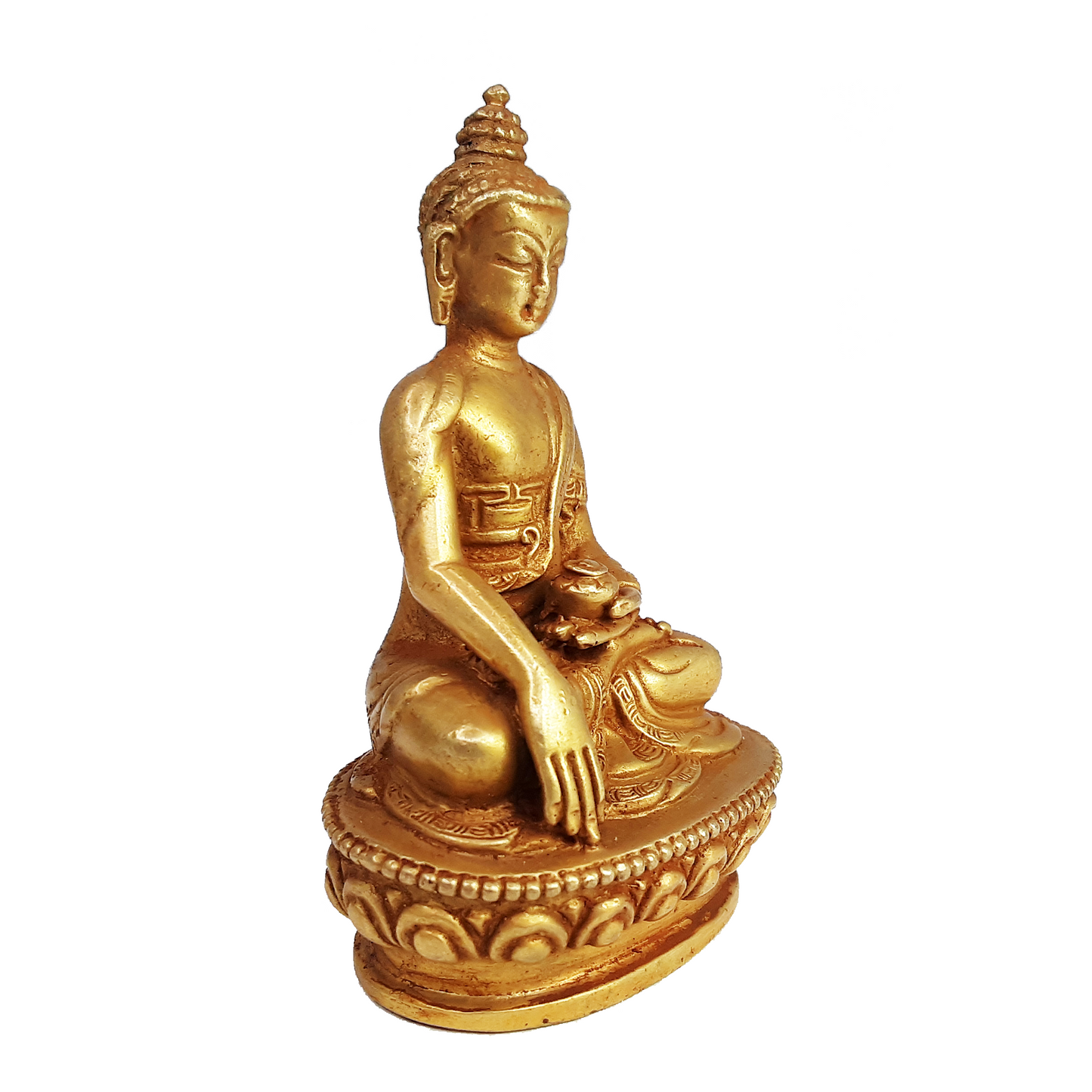 Shakyamuni Statue Gold Gilded 3.25"