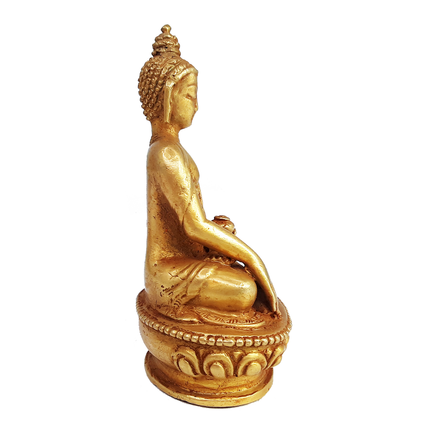 Shakyamuni Statue Gold Gilded 3.25"