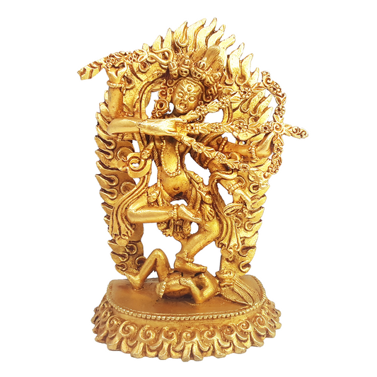 Kurukulle Statue Gold Gilded 3.75"