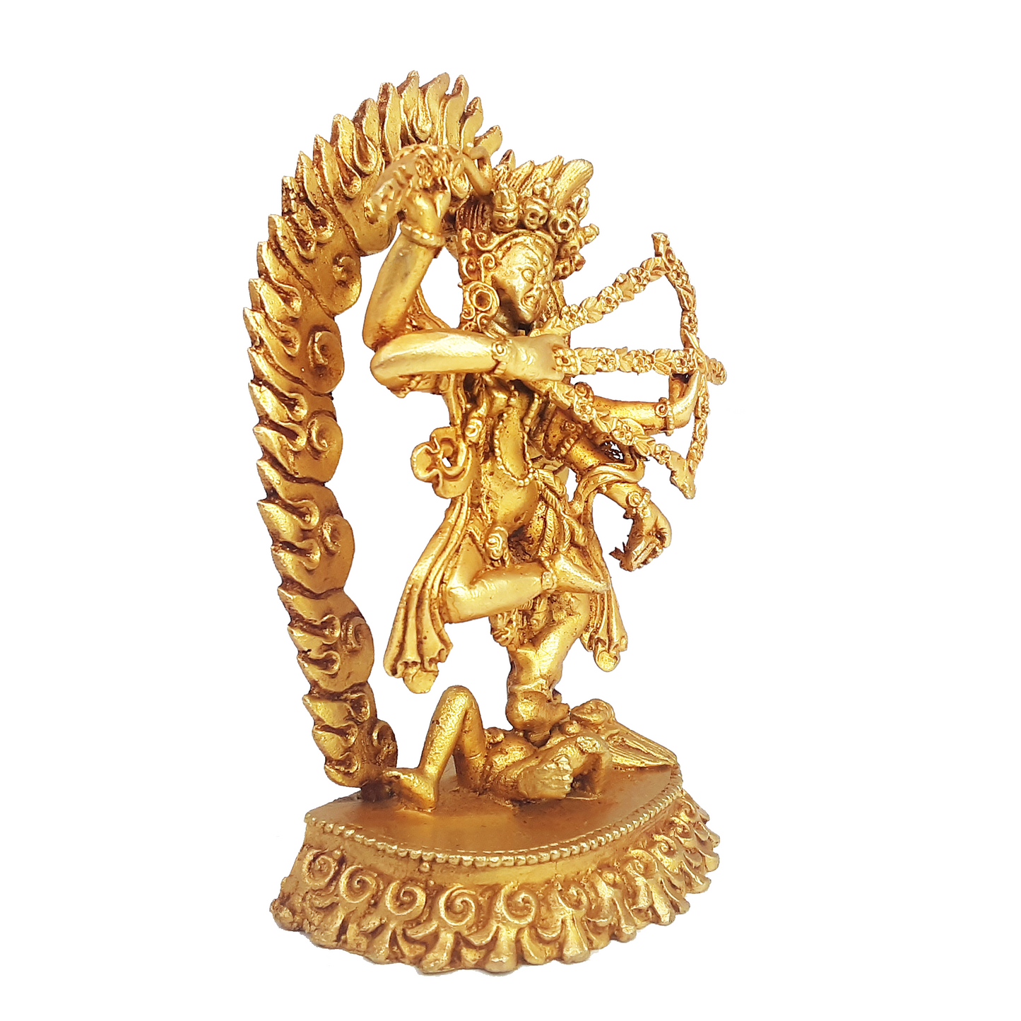 Kurukulle Statue Gold Gilded 3.75"