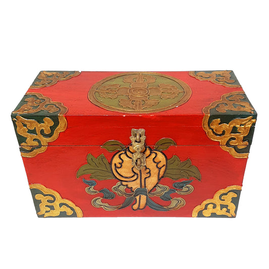 Double Dorje w/ Conch Treasure Box (Various Colors)