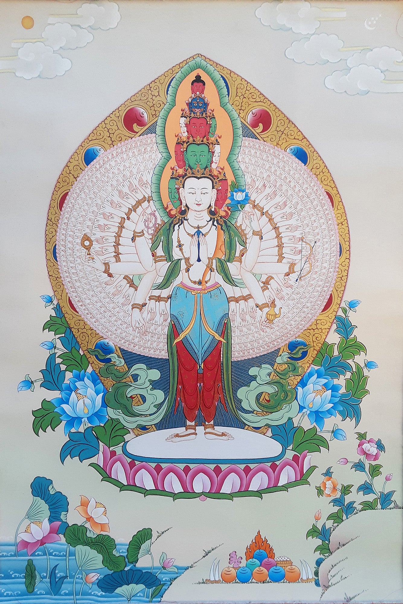 1000-Arm Chenrezig Thangka