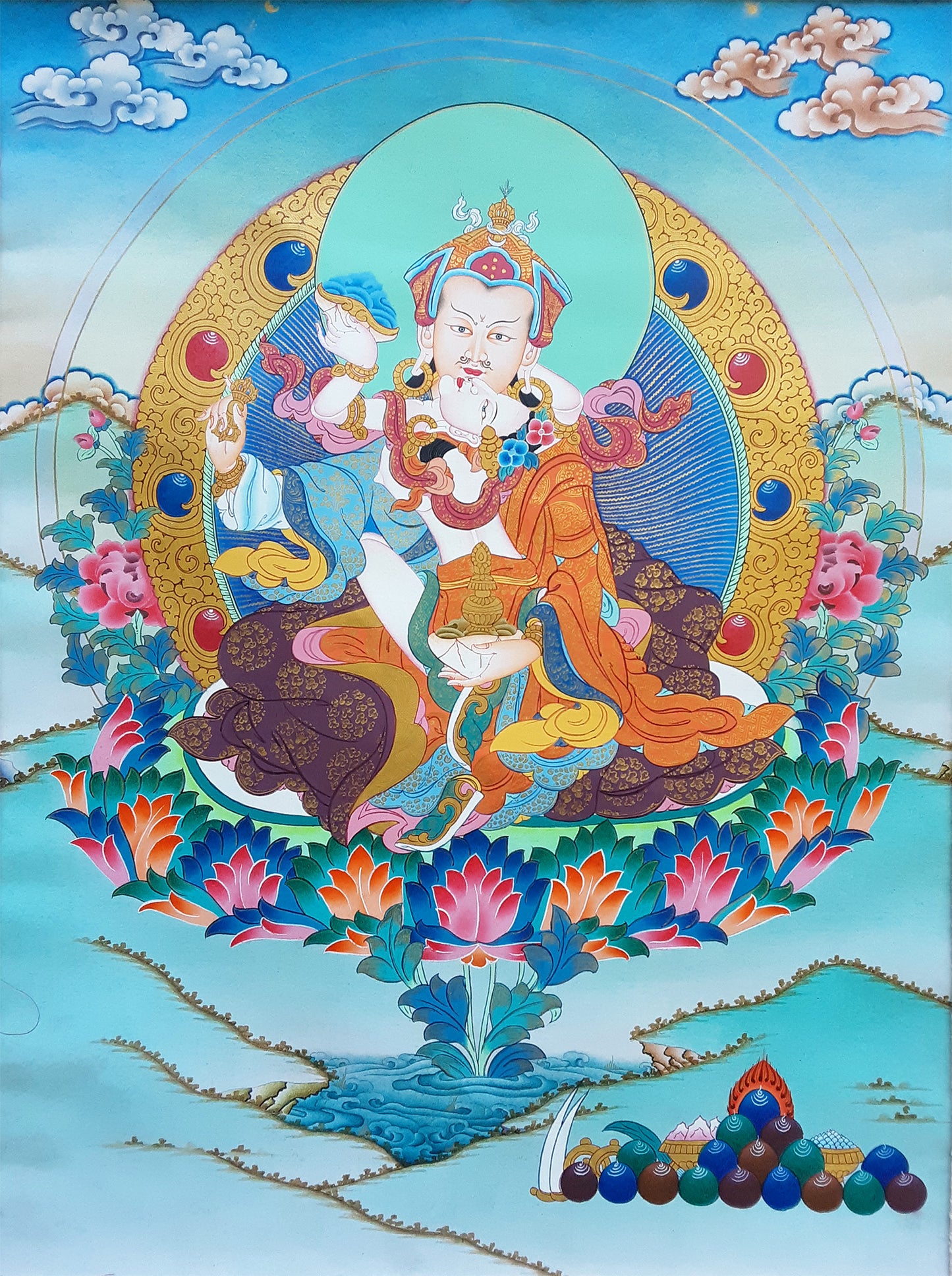 Guru Rinpoche Yabyum Thangka