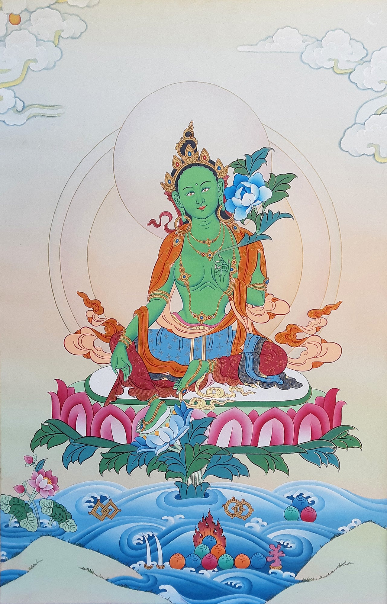 Green Tara Thangka