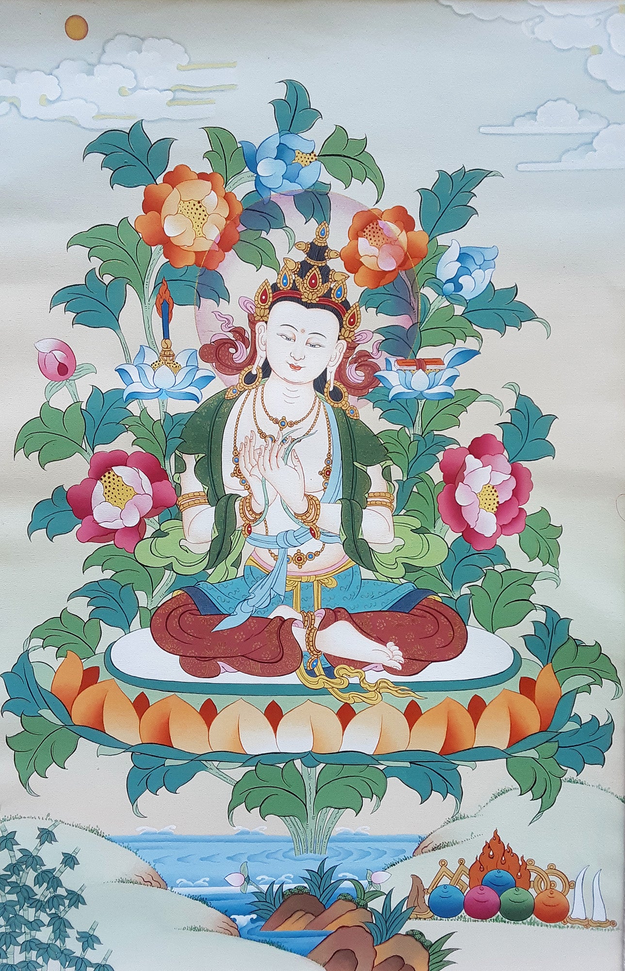 White Manjushri Thangka