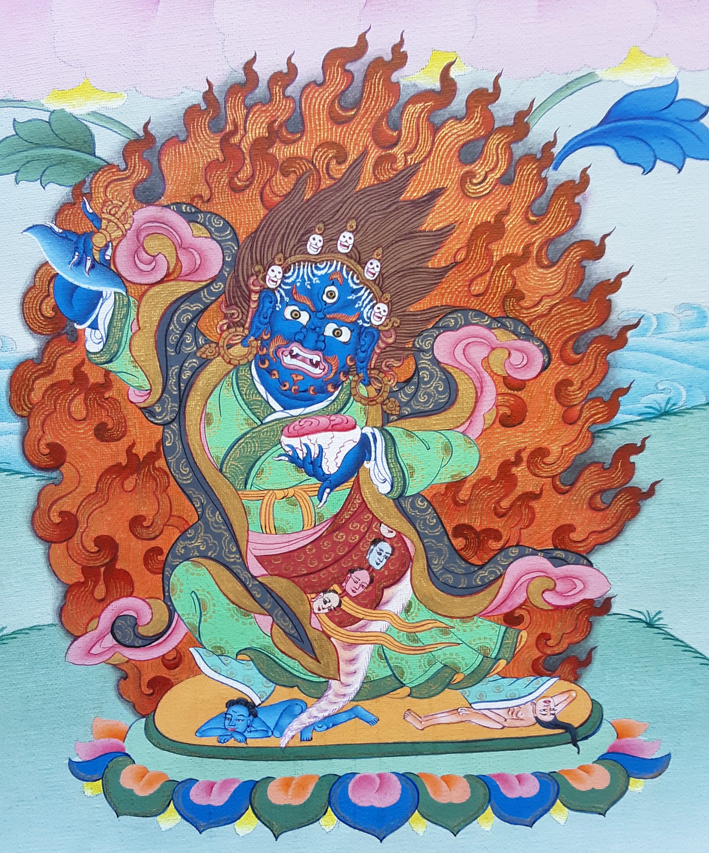 Red Chenrezig Thangka