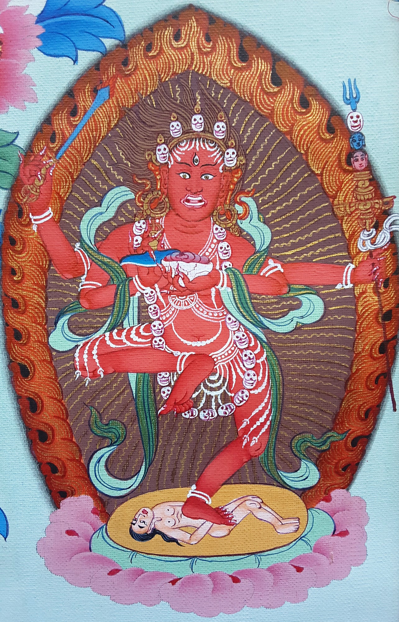 Red Chenrezig Thangka