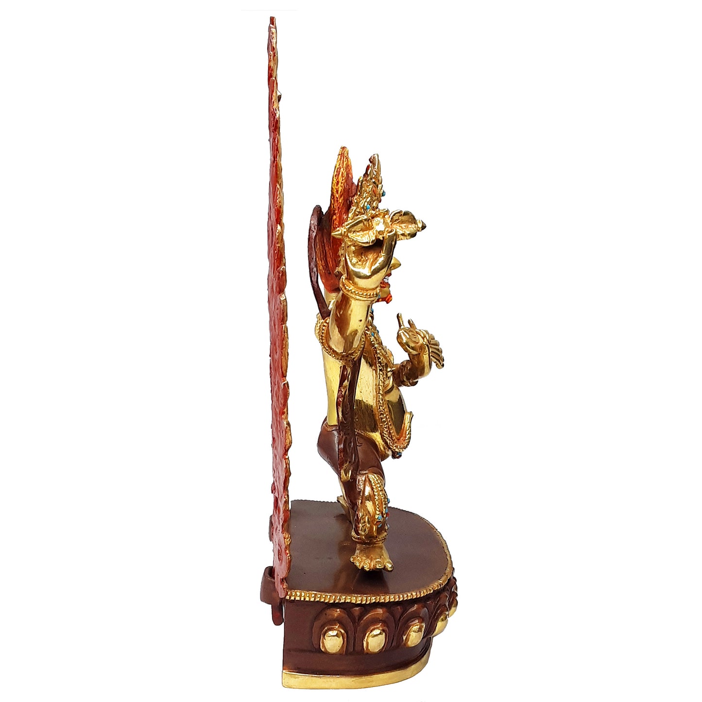 Vajrapani Statue Gold Plated 10.75"