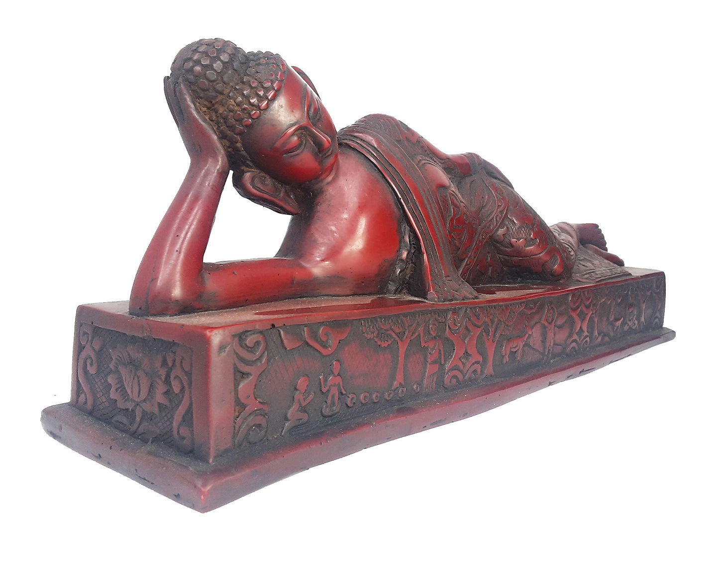 Reclining Buddha Resin Statue 4.5"x12"