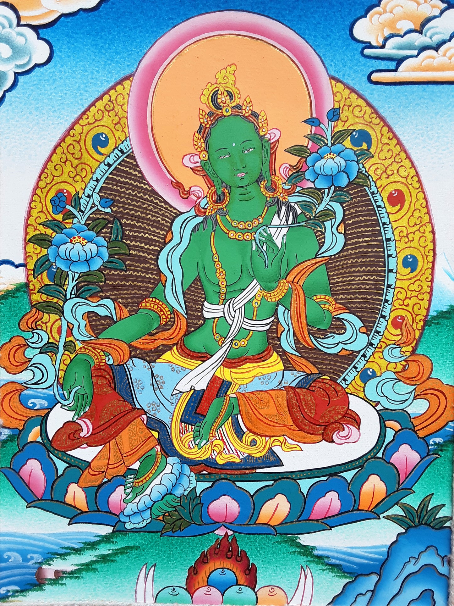 Green Tara Thangka (SM)