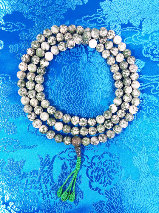 Green Jasper Mala, 8mm