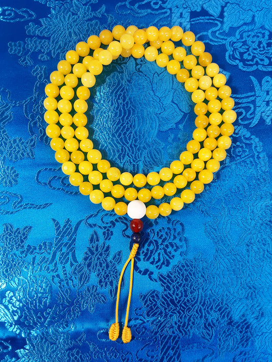 Yellow Jade Mala, 8mm