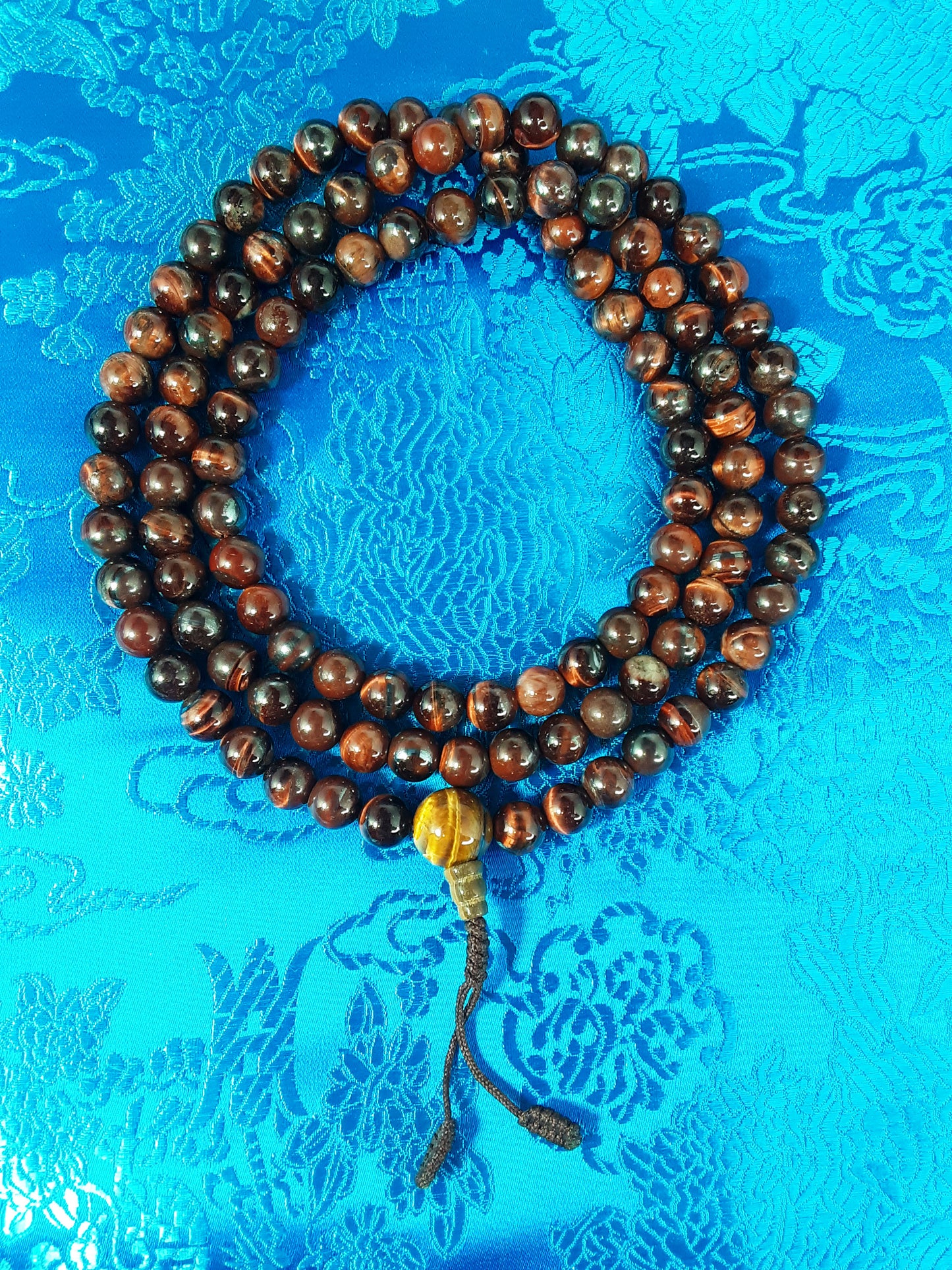 Red Tiger's Eye Mala, 8mm