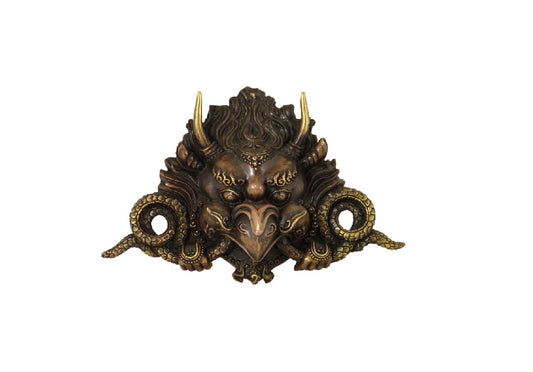 Brass Garuda Mask Wall Plaque 7.5"