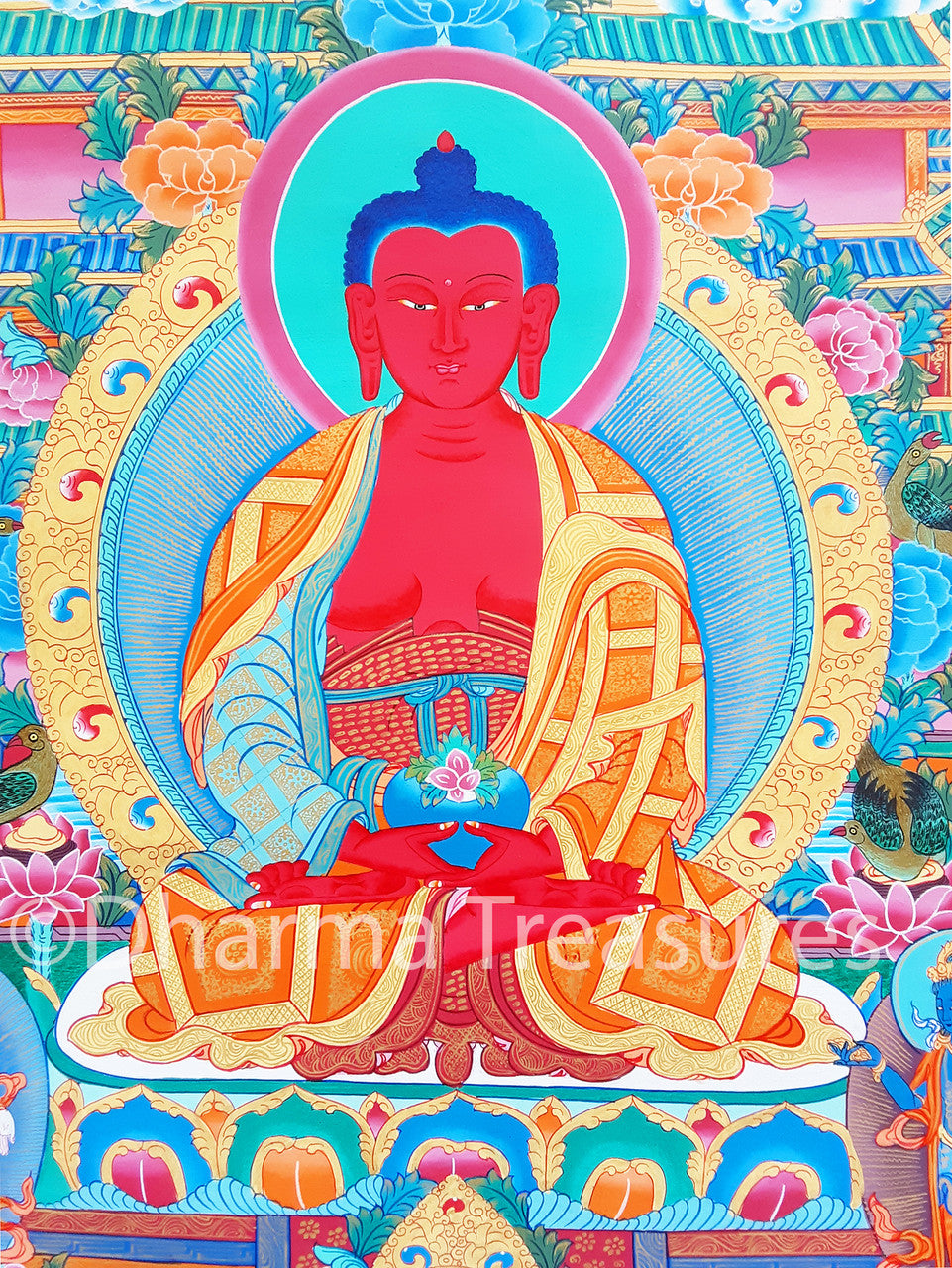 Amitabha in Dewachen Pureland – Dharma Thangka, A Treasures