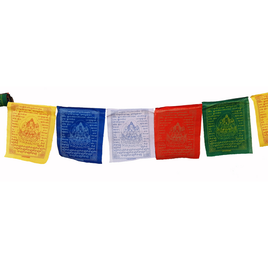 Chenrezig Prayer Flag,  8"x10" (16' long)