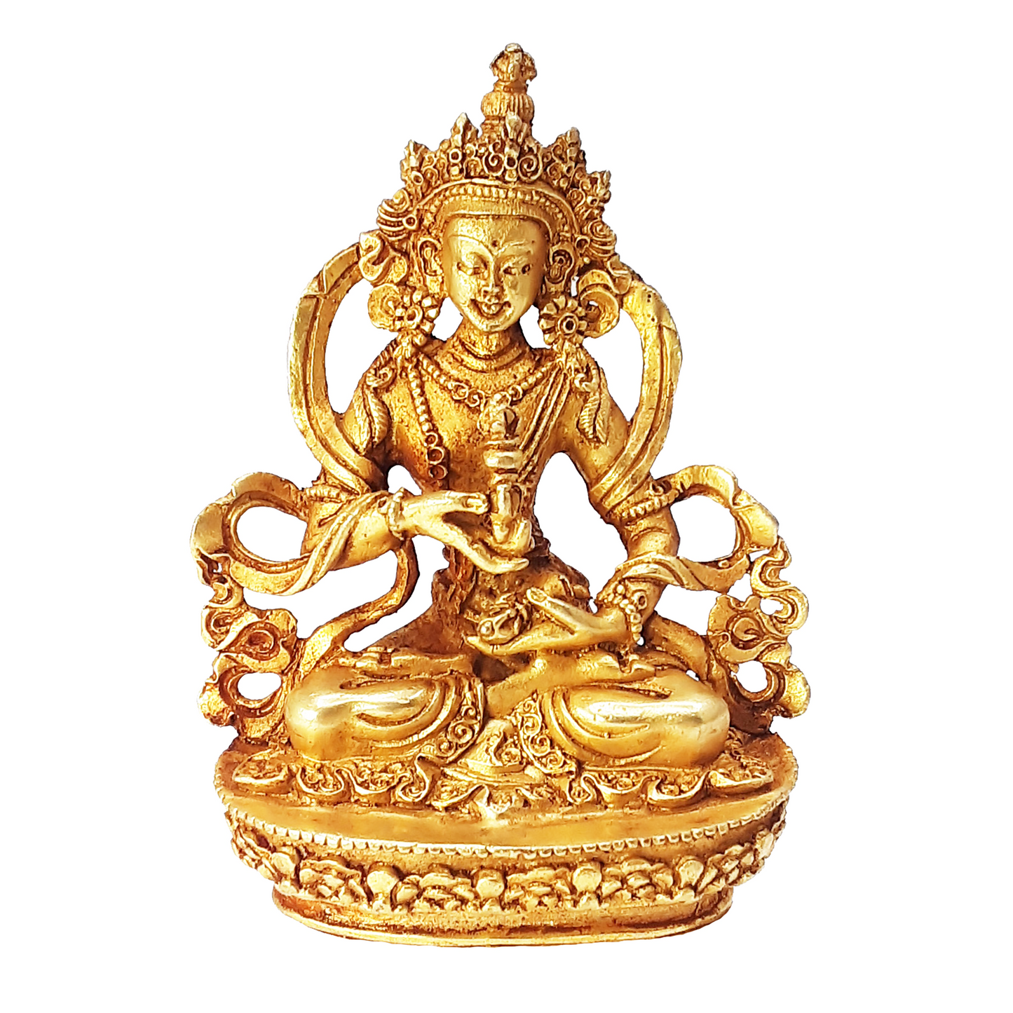 Vajrasattva Gold Gilded Statue 3.5"