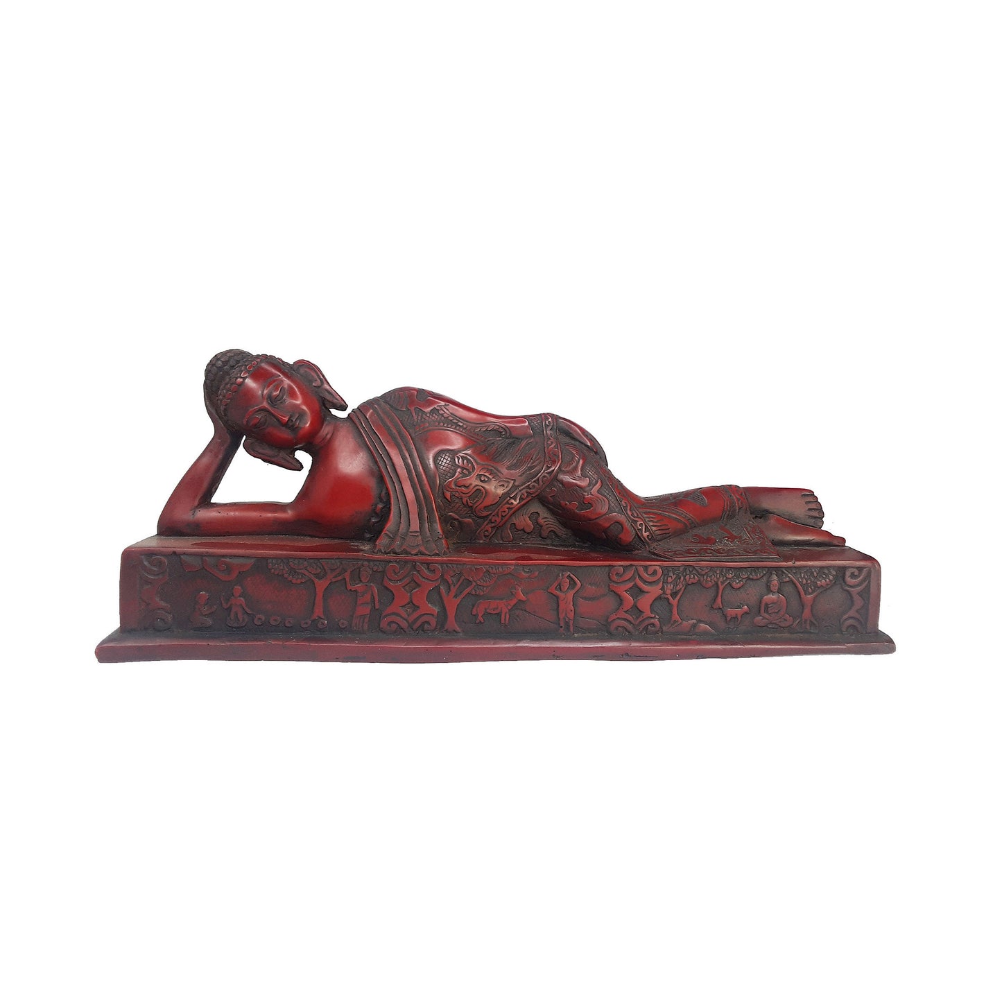 Reclining Buddha Resin Statue 4.5"x12"