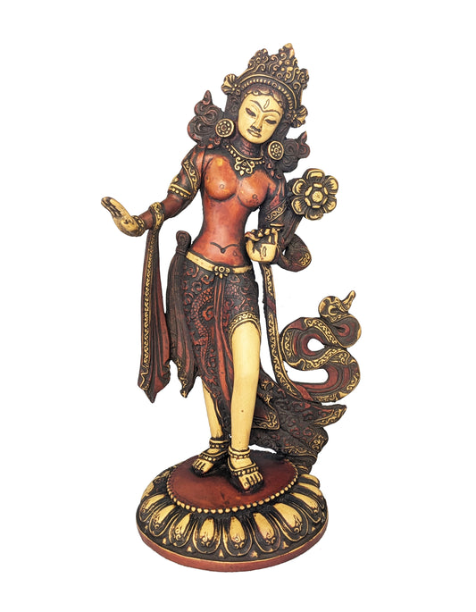 Standing White Tara Statue, 11.75"