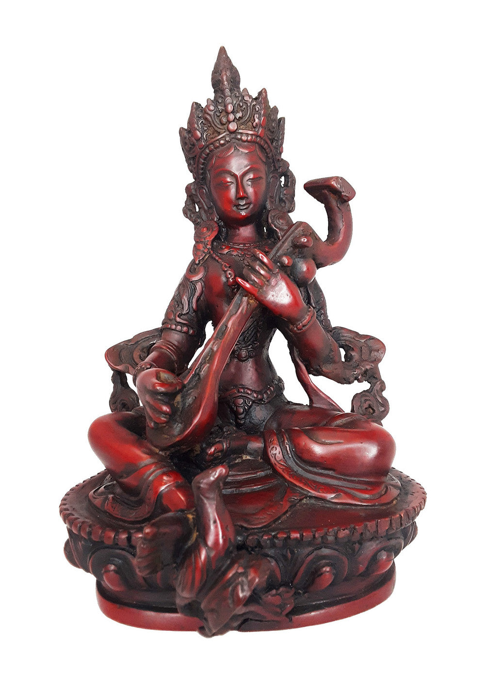 Saraswati Resin Statue 8.25"