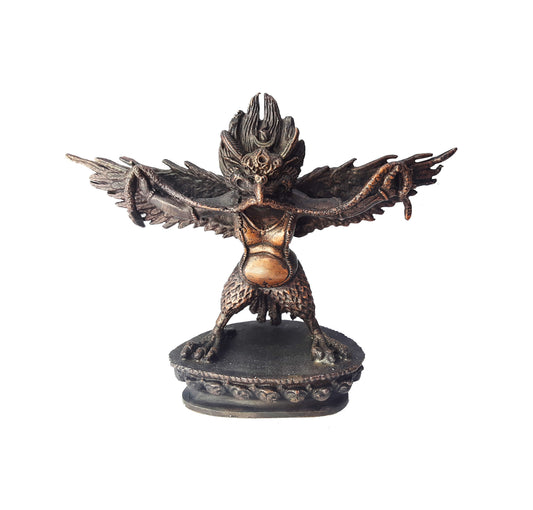 Garuda Statue 3" Oxidized Copper