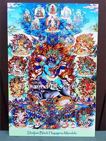 Black Hayagriva with Retinue Metal Print 11.75"x8"